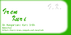iren kuri business card